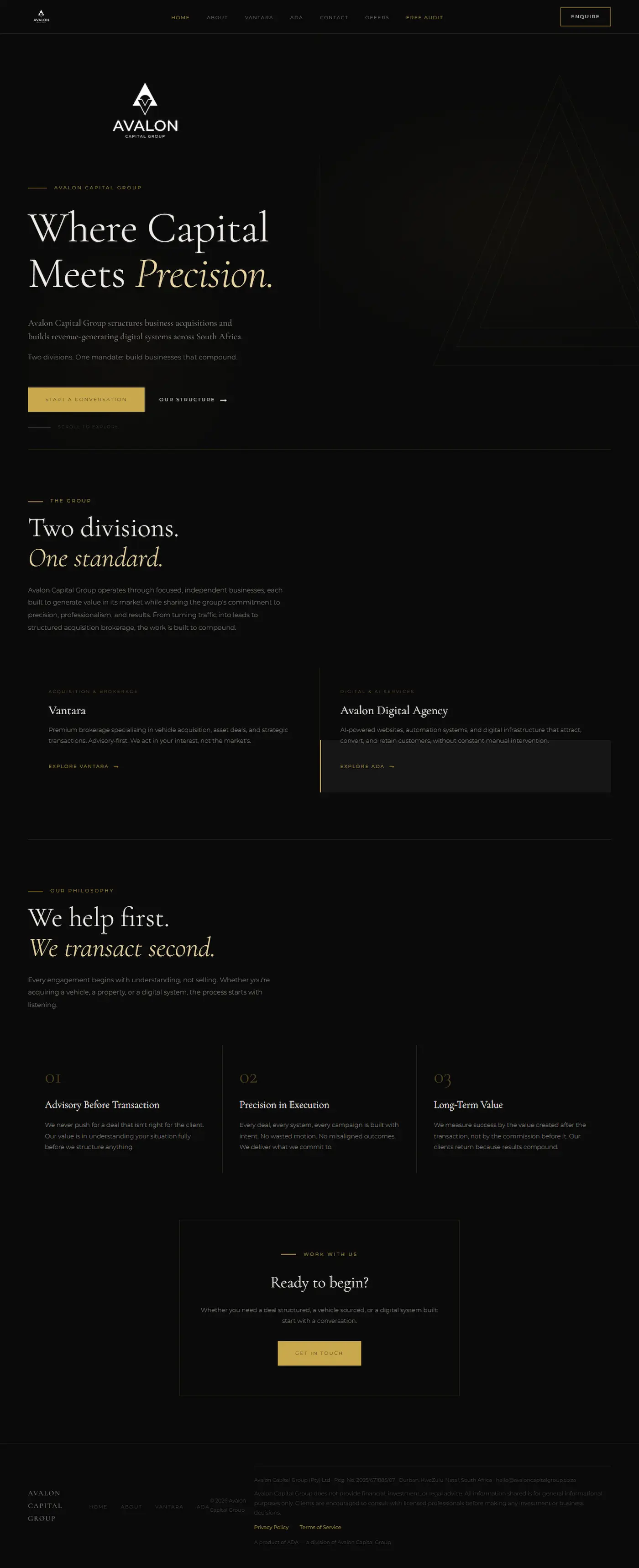 Avalon Capital Group website